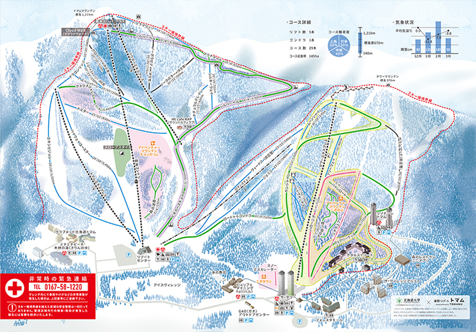 星野 Tomamu滑雪場雪道介紹