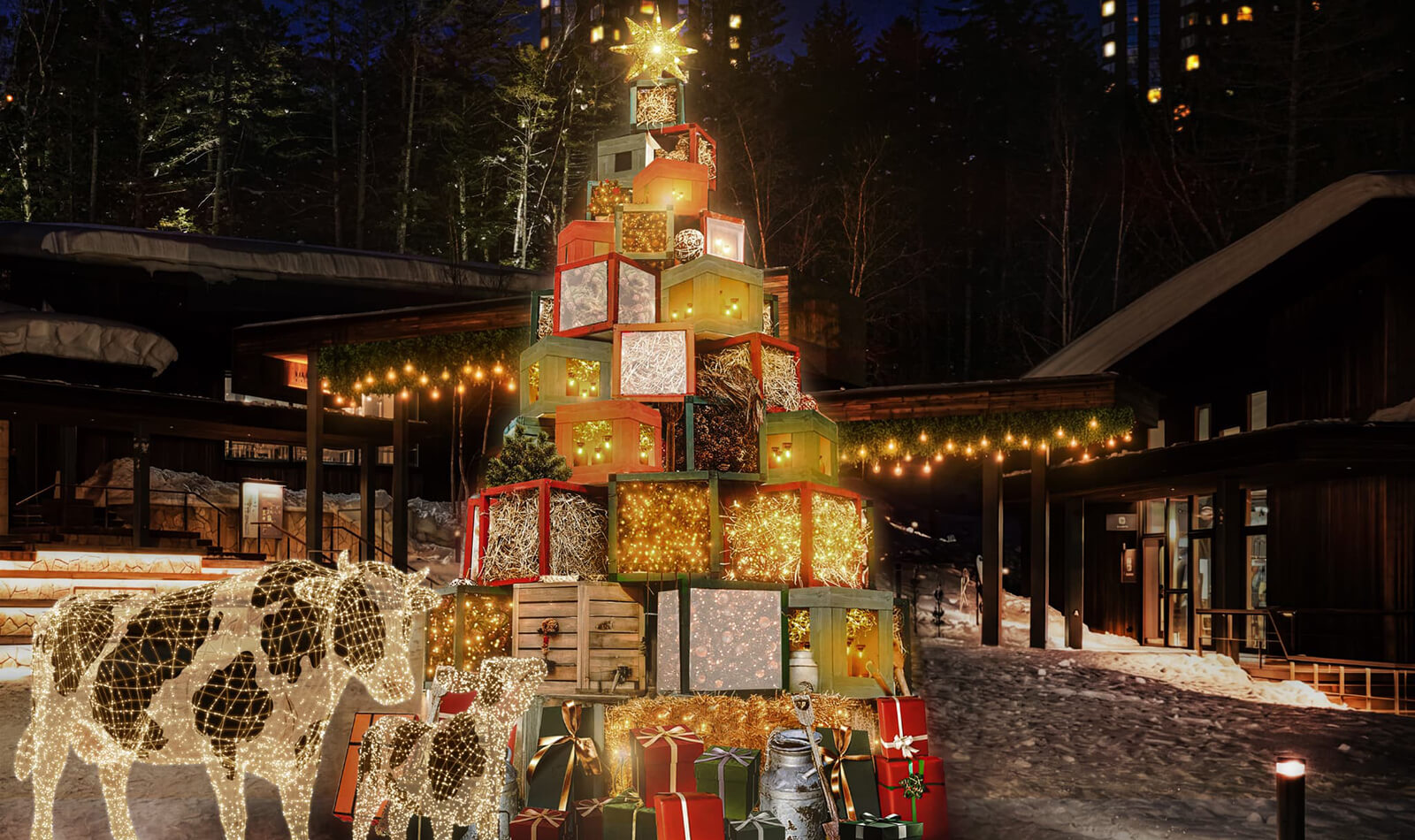 冬のトマムの絶景とファームクリスマスを満喫